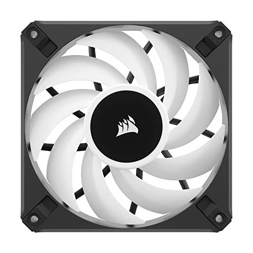 Corsair iCUE AF120 RGB Elite 120mm PWM Fan - Eight RGB LEDs - AirGuide Technology - Fluid Dynamic Bearing - Zero RPM Fan Mode - CORSAIR iCUE Software Compatible - Black For Desktop