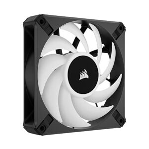 Corsair iCUE AF120 RGB Elite 120mm PWM Fan - Eight RGB LEDs - AirGuide Technology - Fluid Dynamic Bearing - Zero RPM Fan Mode - CORSAIR iCUE Software Compatible - Black For Desktop