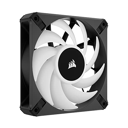 Corsair iCUE AF120 RGB Elite 120mm PWM Fan - Eight RGB LEDs - AirGuide Technology - Fluid Dynamic Bearing - Zero RPM Fan Mode - CORSAIR iCUE Software Compatible - Black For Desktop