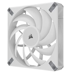 Corsair iCUE AF140 RGB Elite 140mm PWM Dual Fan Kit - Eight RGB LEDs Per Fan - AirGuide Technology - Fluid Dynamic Bearing - Zero RPM Fan Mode - Included iCUE Lighting Node CORE Controller - White