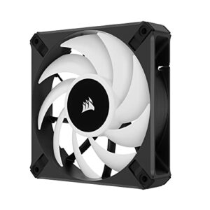 Corsair iCUE AF120 RGB Elite 120mm PWM Fan - Eight RGB LEDs - AirGuide Technology - Fluid Dynamic Bearing - Zero RPM Fan Mode - CORSAIR iCUE Software Compatible - Black For Desktop