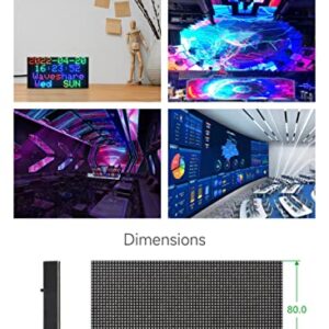 Waveshare RGB Full-Color LED Matrix Panel, 2.5mm Pitch, 64×32 Pixels, Adjustable Brightness, Compatible with Raspberry Pi 5/4B/3B/Zero/Zero W/Zero 2W/Pico/Pico W/Pico WH