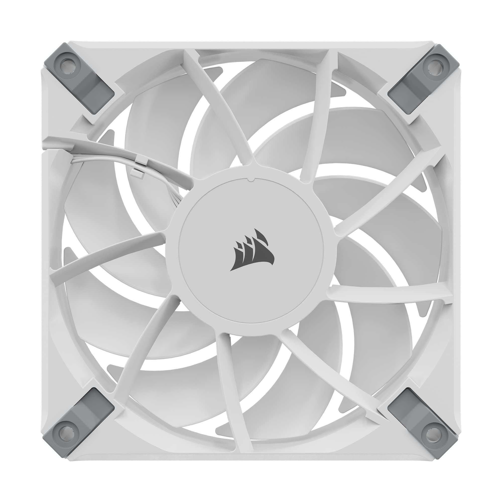 Corsair iCUE AF120 RGB Elite 120mm PWM Fan - Eight RGB LEDs - AirGuide Technology - Fluid Dynamic Bearing - Zero RPM Fan Mode - CORSAIR iCUE Software Compatible - White