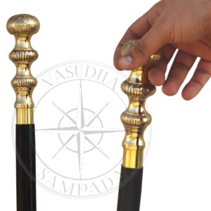 Vasudha Sampada Handicrafts Solid Brass Eagle Design Handle , Walking Cane Vintage Stick, Handle Use For All Walking Stick For Men & Women Wooden Walking Stick Silver Brass Handle Knob Gift