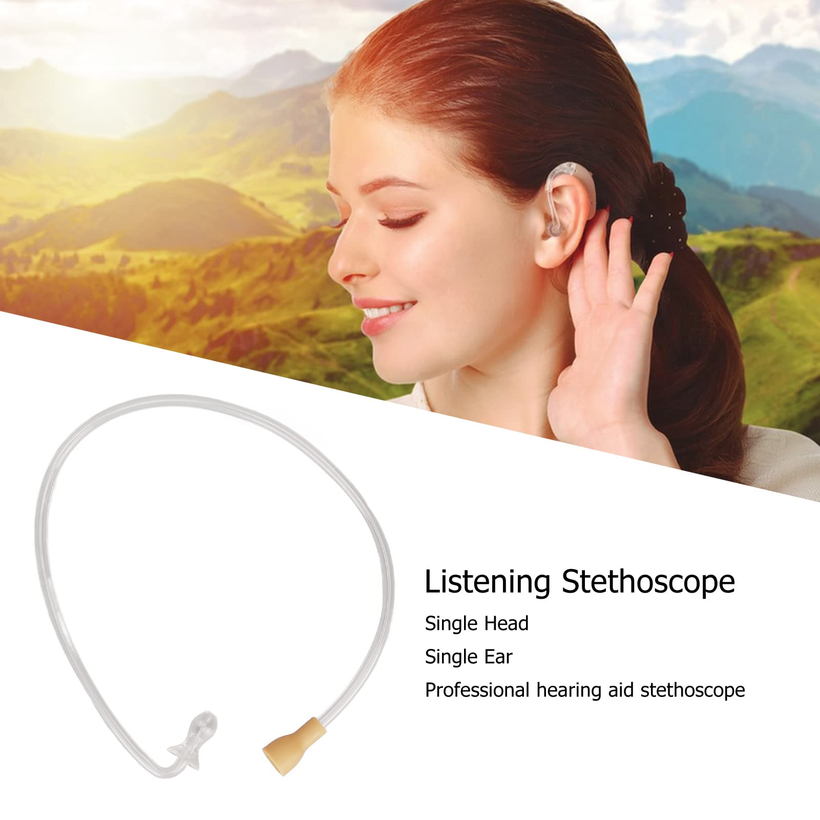 Hearings Aid Listening Stethoscope, Portable Single Ear Lightweight Hearings Aid Stethoscope Testing Listening Aid Stethoscope for Hearings Aid Easy To Use