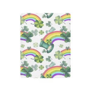 St Patrick's Day Shamrock Baby Crib Sheets Soft Toddler Bed Sheets Breathable Mattress Cover Toddler Sheets for All Seasons Toddler Boys Bed Mattress, 52 * 28 * 9in