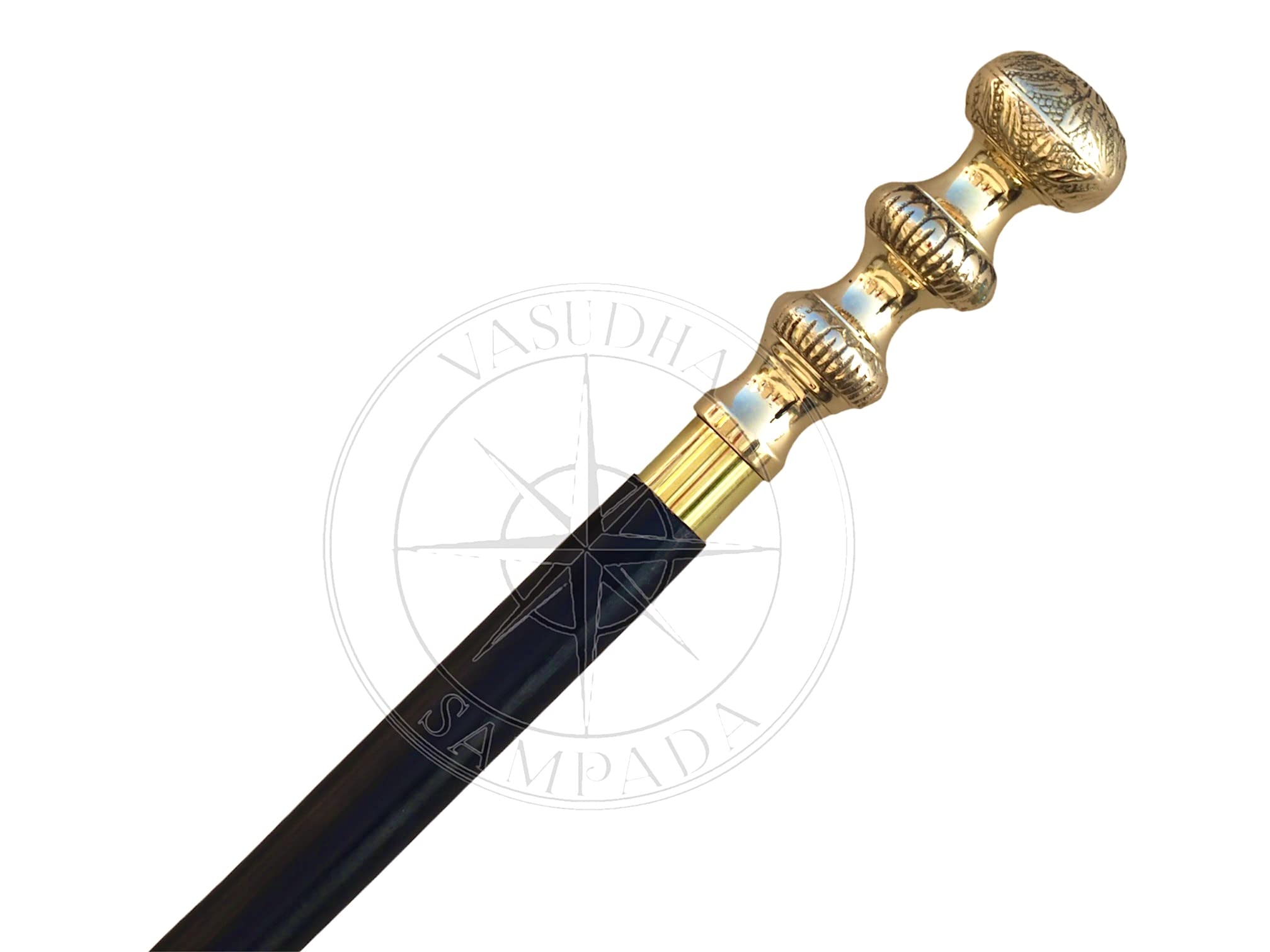 Vasudha Sampada Handicrafts Solid Brass Eagle Design Handle , Walking Cane Vintage Stick, Handle Use For All Walking Stick For Men & Women Wooden Walking Stick Silver Brass Handle Knob Gift