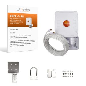 poynting xpol-1-5g hotspot omnidirectional antenna | 2x2 mimo | 617-3800 mhz | 4g/lte 5g | 3.5dbi | sma (m)