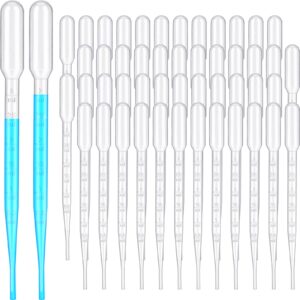 1000 pcs plastic transfer pipettes disposable graduated pipettes for scientific experiment, essential oils, make up tool (3 ml)