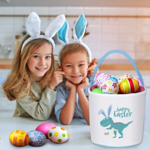 Partywind Easter Baskets for Kids, Dinosaur Easter Basket with Handle for Egg Hunt Games, Easter Surprise for Boys and Girls, Easter Day Party Supplies Favors (1 PCS)