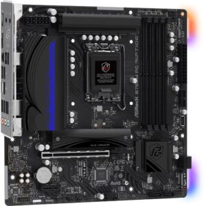 ASRock B760M PG Riptide Intel 12th & 13th Generation CPU (LGA1700) B760 Chipset, DDR5 Micro ATX Motherboard