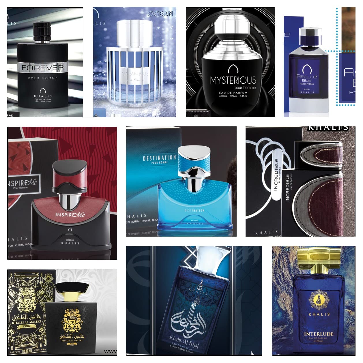 Maison d'Orient Men's Perfume Sampler Lot x 20 Sample Vials - Designer Fragrance Samples from the House of KHALIS Fragrances Dubai