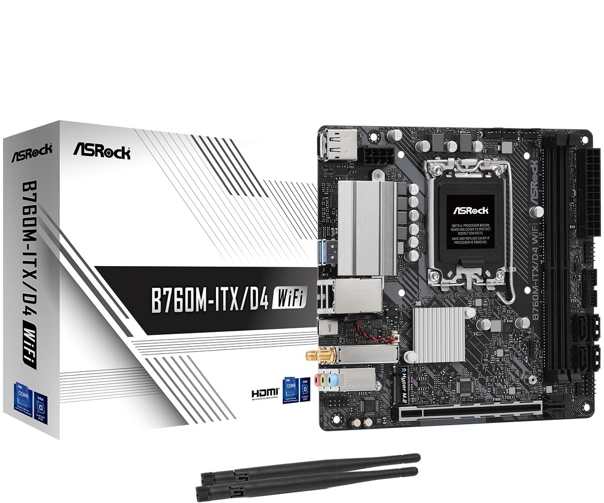 ASRock B760M-ITX/D4 WIFI Supports 13th Gen & 12th Gen Intel® Core™ Processors (LGA1700)