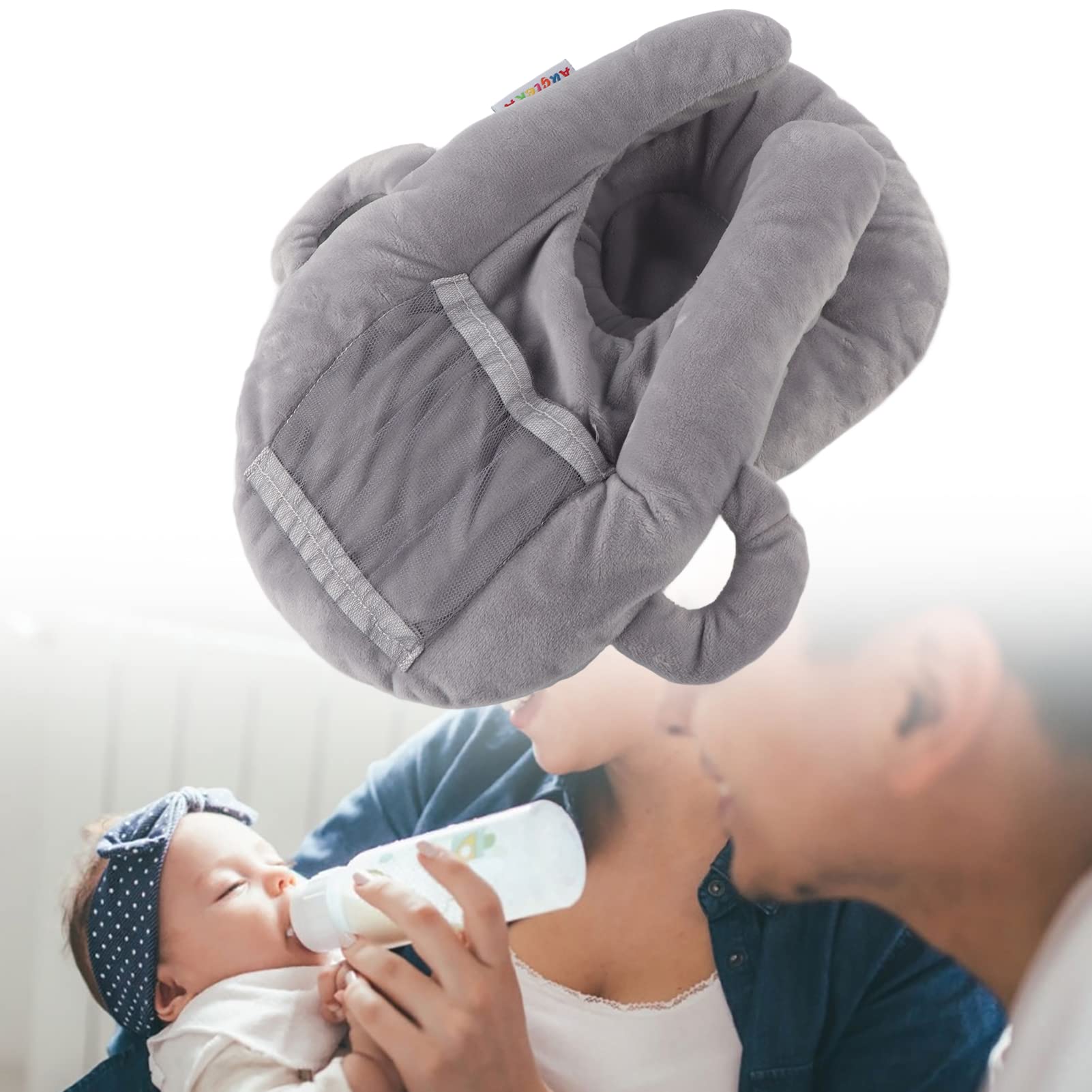 for Breastfeeding, Infant Baby Nursing Cushion Breastfeeding Pillow for Mom and Baby Multifunction Cute Cartoon Baby Pillow (gray)