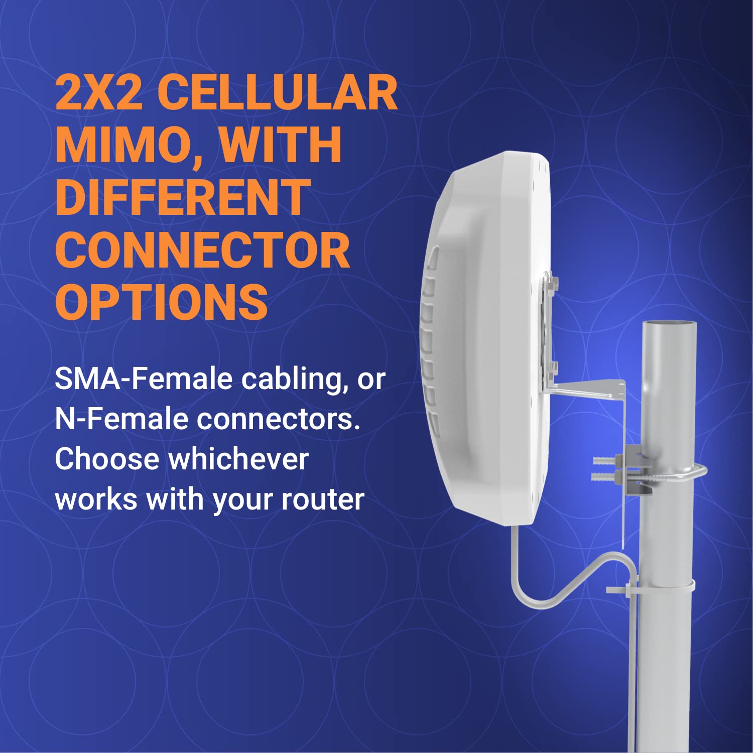 Poynting XPOL-2-5G (No T-Mobile) Directional Cellular Antenna | 2X2 MIMO | 4G/LTE 5G | 698-3800 MHz | 11dBi | 5m Cable SMA (M)