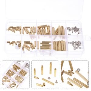 120pcs M2 Computer Screw Motherboard Standoffs Notebook Holder Computer Screws Screw Spacers Computers Laptops Ladder Standoff Computer Stand for Laptop Circuit Board Brass Machine