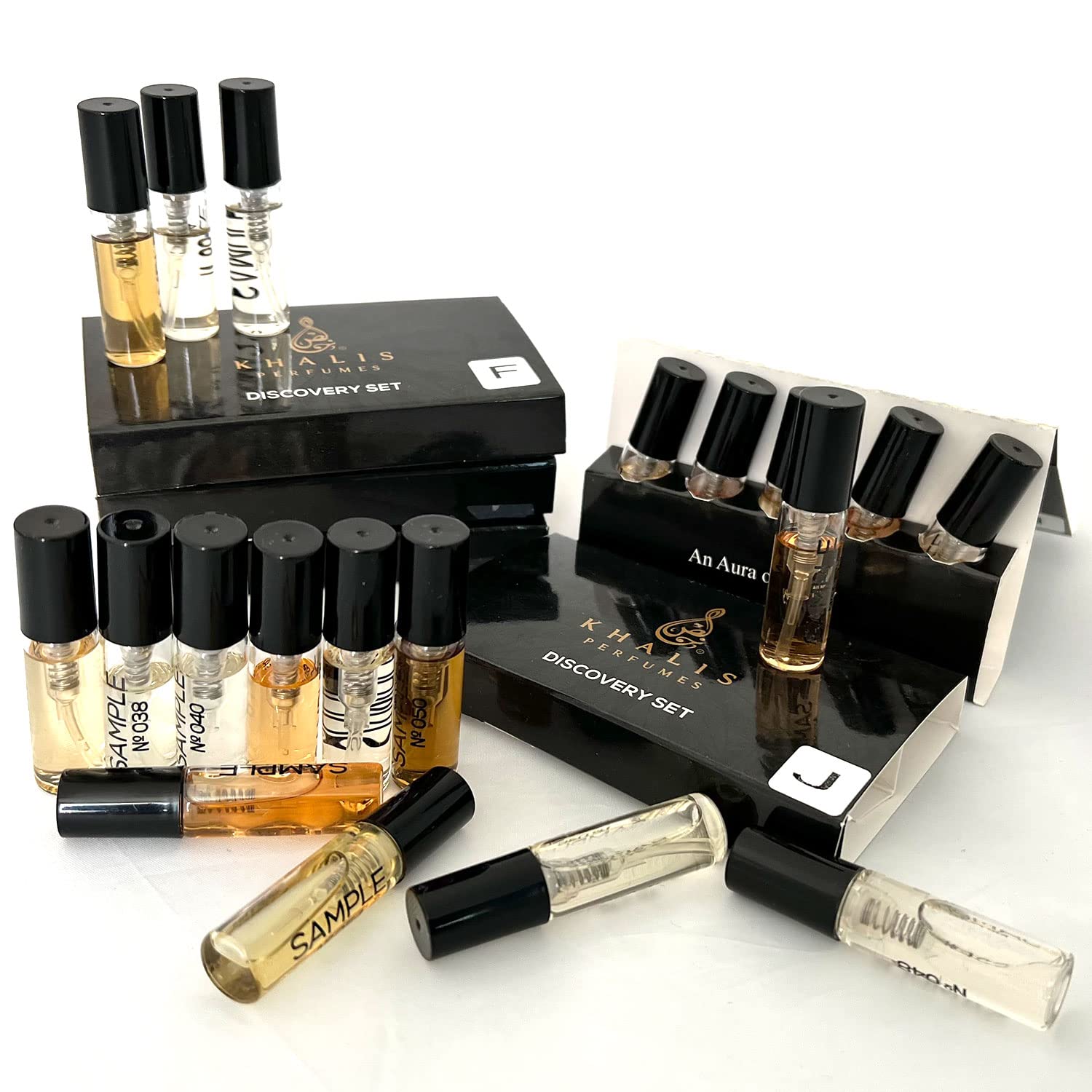 Maison d'Orient Arabian Perfume Sampler Lot x 19 Sample Vials - Unisex Designer Fragrance Samples from the House of KHALIS Fragrances Dubai