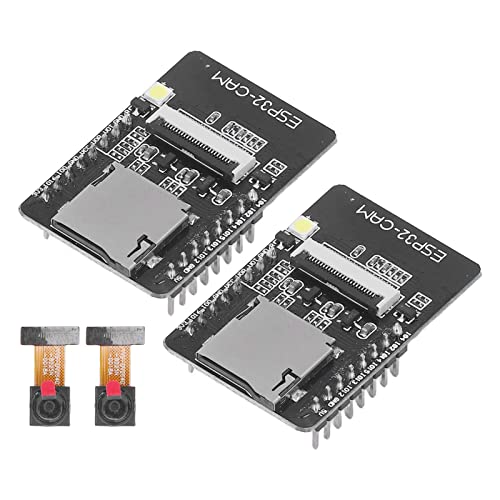 Oumefar ESP32 CAM Development Module, Camera Development Board 70-500V Output 2pcs Easy Programming for Replacement Computercomponent