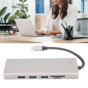 Qinlorgo USB C Docking Station, USB C Hub 8 in 1 5Gbps Transfer for Office