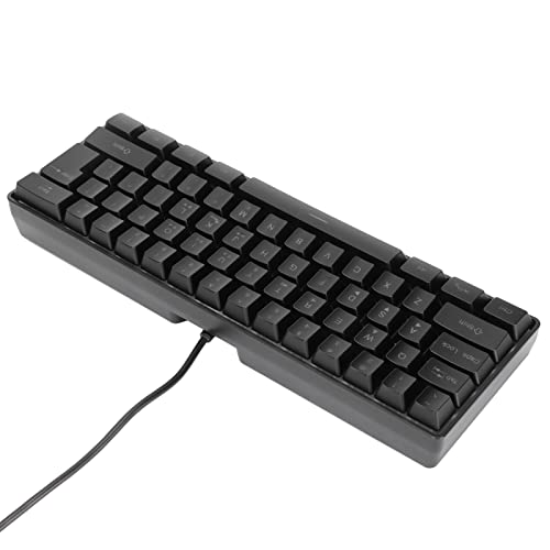 Ejoyous Gaming Keyboard Portable Backlit 61 Keys Wired Black USB PC Keyboard for Laptop Work Gaming