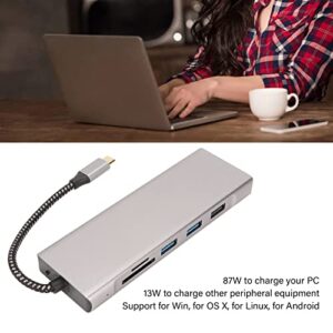 Qinlorgo USB C Docking Station, USB C Hub 8 in 1 5Gbps Transfer for Office