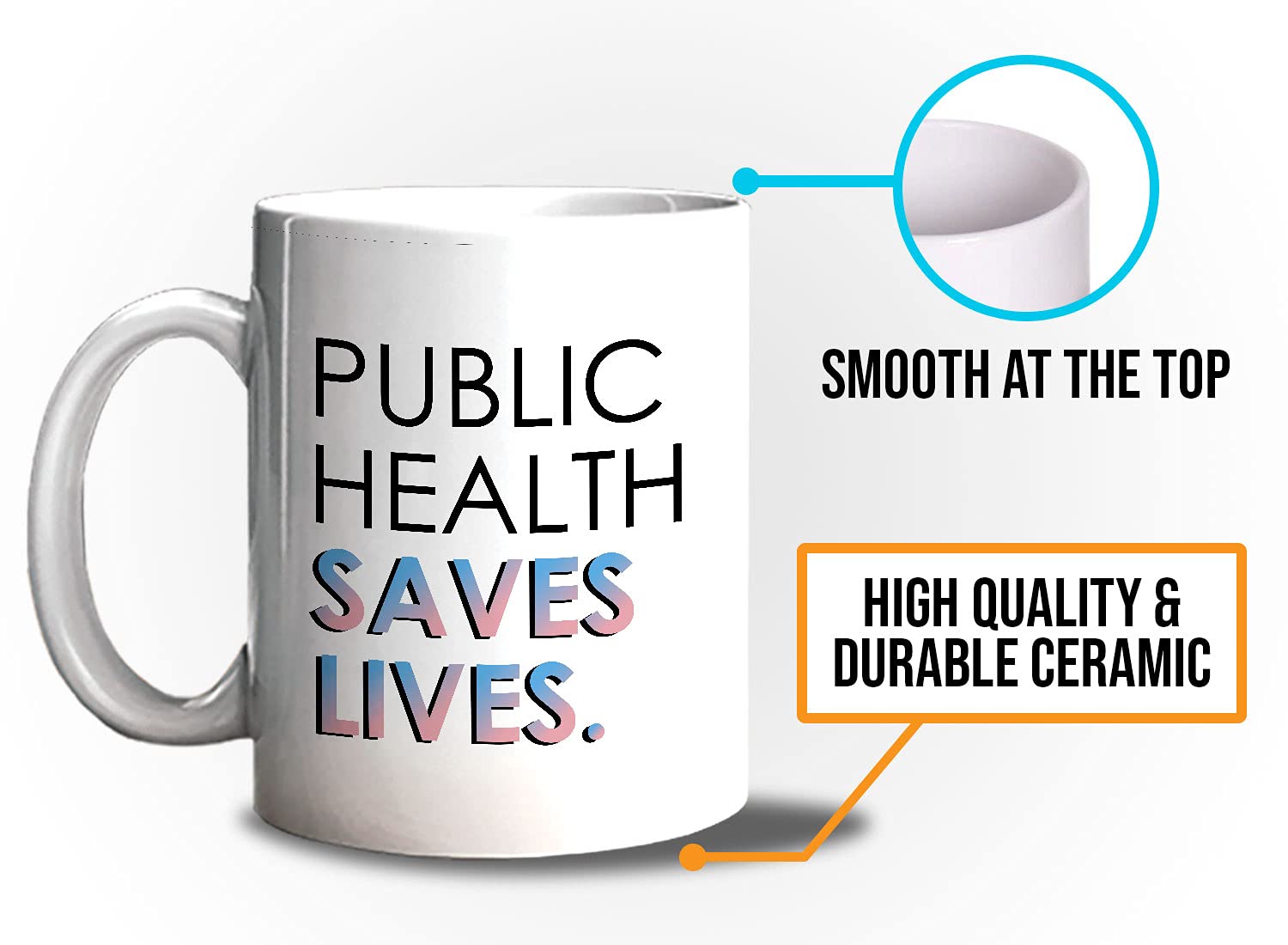 Apular Nurse Coffee Mug - Public Health Saves Lives - Hospital Healthcare Healthy Medicine Medical Epidemiology Science Lab Tech cinate 11oz White