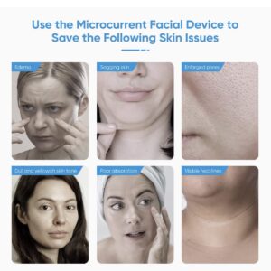 Microcurrent Facial Device-5 Minute face Lift- Microcurrent Facial Toning -Anti-Wrinkle Skin Care Tool for Rejuvenation- Age Spot and Fine Line Reducer face Contour Toner-Microcurrent Toning