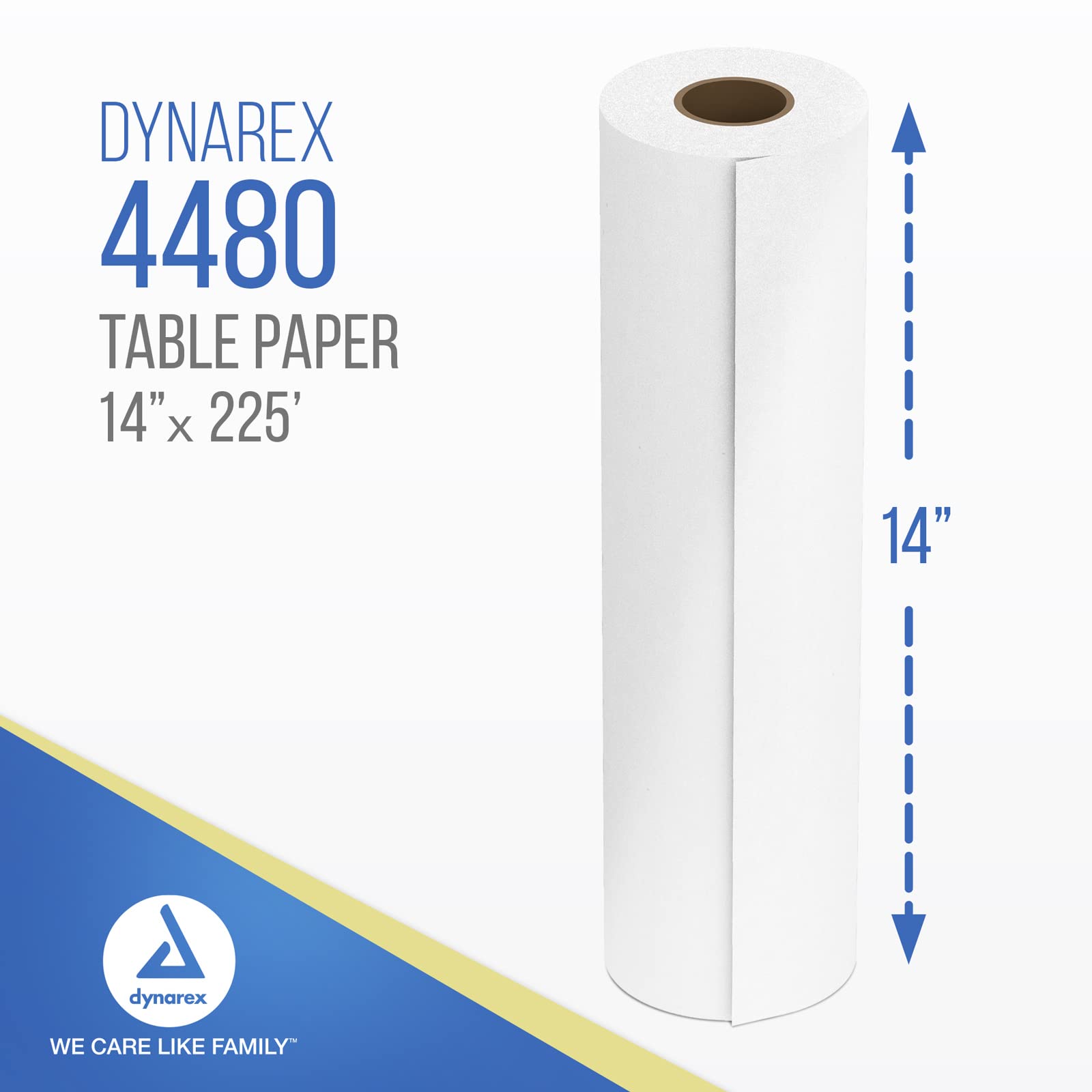 Dynarex Headrest Table Paper, 14" x 225 ft, Lavender Scented, Easy-to-Tie Tab, Pack of 200