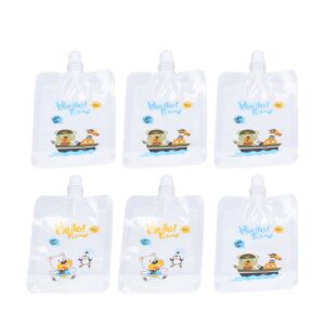 Fruit Puree Filler, 7pcs Set Baby Food Pouch Maker Pure Color Pouches Toddler Fruit Squeeze Puree Filler for Kids (Bule) Baby Food Pouch Maker