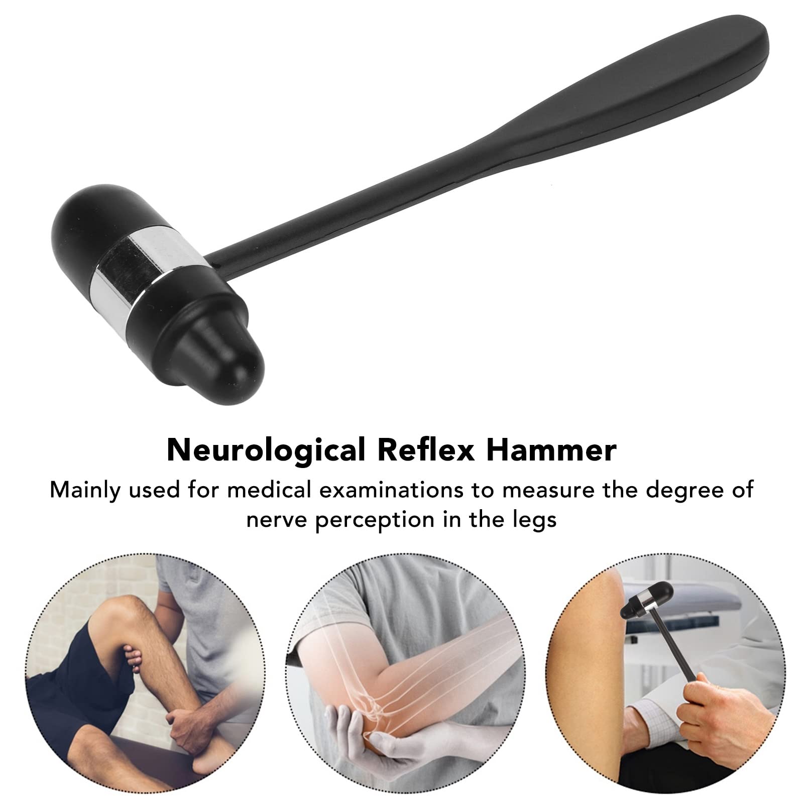 Hammers, Neurological Examination Hammer Massage T Shape Percussion Silicone Head Hammer with Pointed Tip Handle for Women Man Hammers