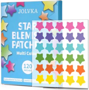 jolvka star blemish patch-hydrocolloid blemish patches (120 patches)-cute blemish patches -starface blemish blemish patches-vegan and cruelty-free skincare