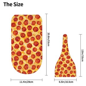 Muishi Funny Pepperoni Pizza Food Texture Newborn Swaddle Blankets Hat Sets Soft Baby Receiving Blanket Swaddle Sack for Baby Shower Infant Boy Girl Gift