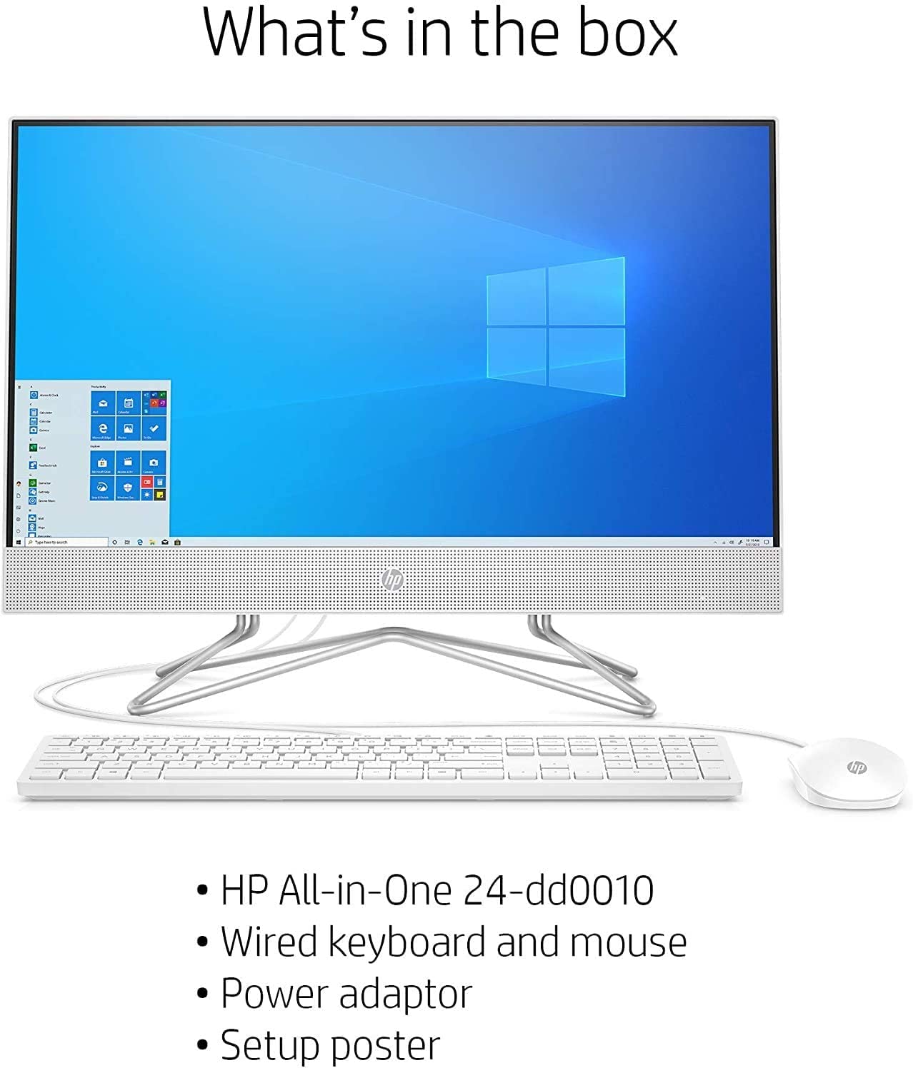 HP 24" FHD All-in-One Desktop, AMD Athlon Silver 3050U Dual-Core, 20GB RAM 1TB SSD, AMD Radeon Graphics, WiFi, Bluetooth, Webcam, DVD-RW, Windows 11 Pro