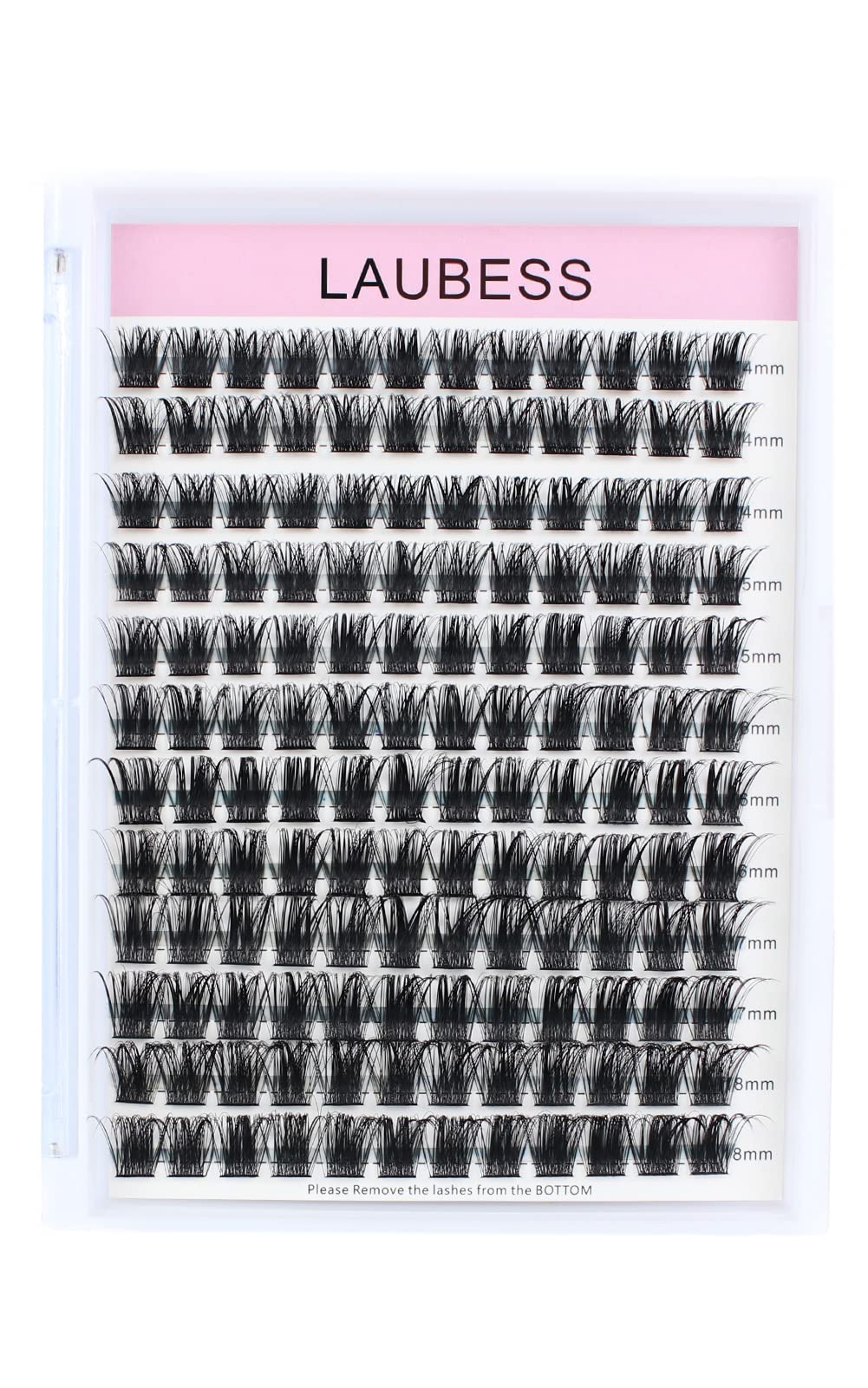 Cluster Lashes 14-18mm 144pcs Individual Lashes Volume Eyelash Clusters Mixed Tray DIY Lash Extension Fluffy Cluster Eyelash Extensions Kit Soft Lash Clusters (01-0.07D, 14-18mm)