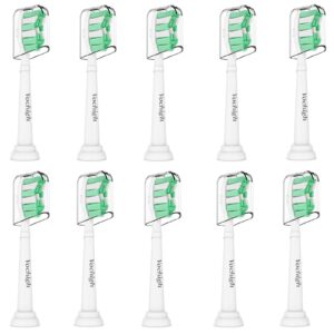 vochigh replacement toothbrush heads for philips sonicare protectiveclean: compatible with sonicare dailyclean easyclean 2 series & 3 series electric toothbrush 10 pack, green