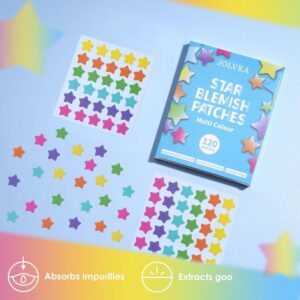 JOLVKA Star Blemish Patch-Hydrocolloid Blemish Patches (120 Patches)-Cute Blemish Patches -Starface Blemish Blemish Patches-Vegan And Cruelty-Free Skincare