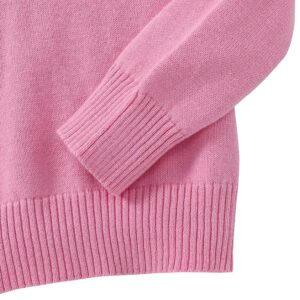 Toddler Baby Boys Knit Sweater Girls Pullover Sweatshirt Little Kids Long Sleeve Crew Neck Solid Casual Tops Winter Clothes Pink