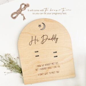 Pregnancy Announcement For Dad- Hi Daddy Pregnancy Test Keepsake Wooden Sign- Baby Surprise Announcement Ideas, Pregnancy Reveal To Husband, Daddy To Be Gifts