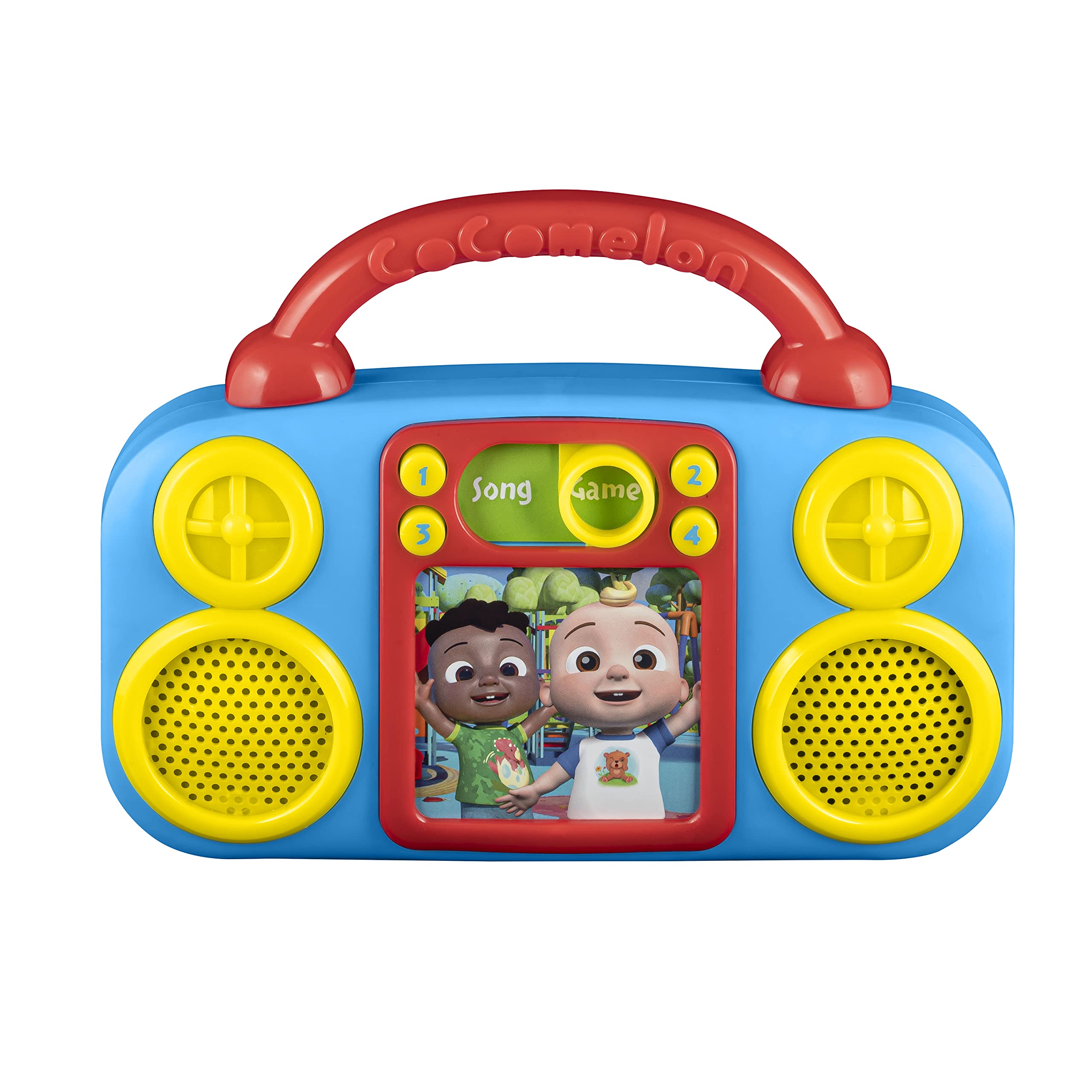 eKids Cocomelon Toy Music Player Includes Freeze Dance, Musical Toy for Toddlers with Built-in Nursery Rhymes for Fans of Cocomelon Toys and Gifts for Boys and Girls