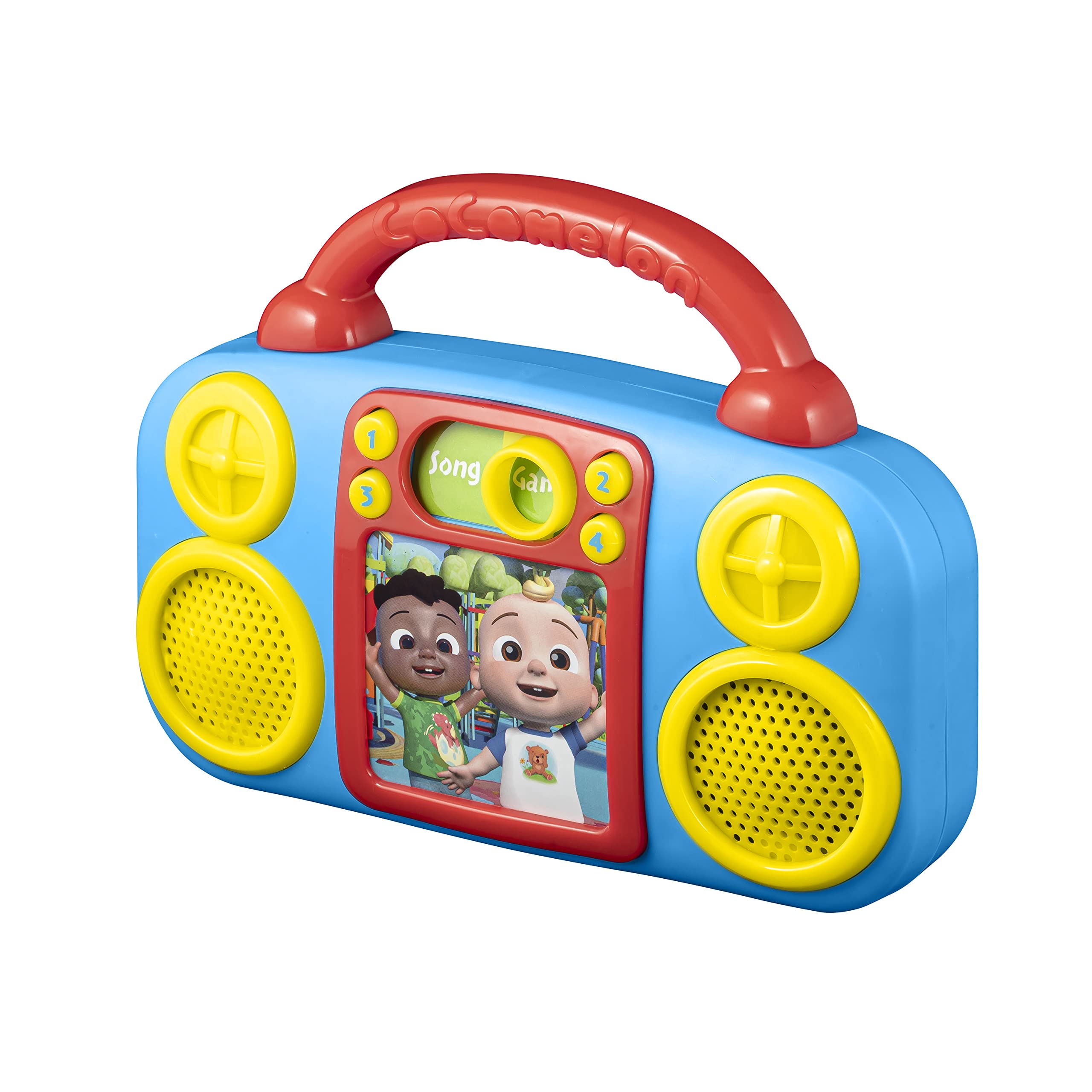 eKids Cocomelon Toy Music Player Includes Freeze Dance, Musical Toy for Toddlers with Built-in Nursery Rhymes for Fans of Cocomelon Toys and Gifts for Boys and Girls