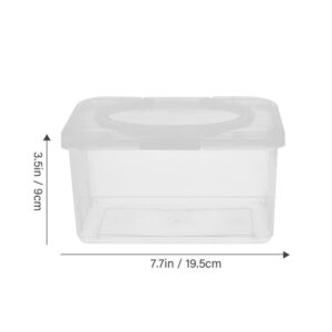 Healvian 4Pcs Baby Wipes Dispenser Clear Pull Wipe Holder Portable Tissue Box Storage Refillable Wipe Container with Sealing Lid