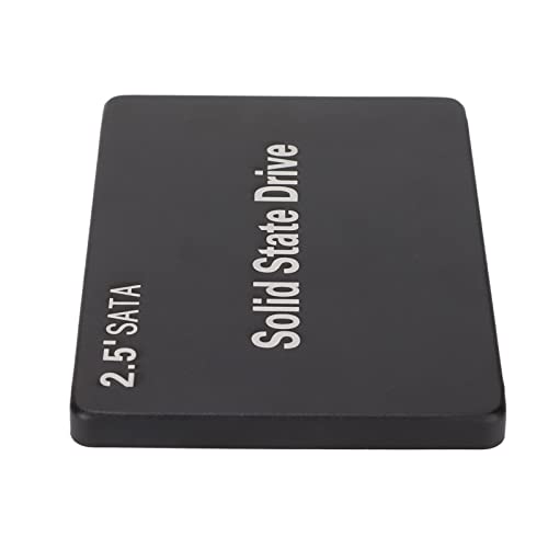 RTLR Laptop SSD, Black Aluminum Alloy Casing 2.5in Drive Fast Start DC 5V 0.95A 1500G Shock Resistance LowConsumption for Office for Desktop Computer for PC