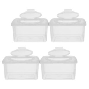 healvian 4pcs baby wipes dispenser clear pull wipe holder portable tissue box storage refillable wipe container with sealing lid