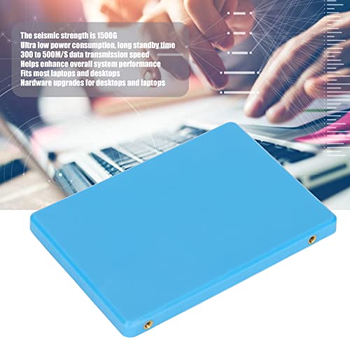 RTLR 2.5 Inch Internal SSD, Shock Resistant Improve Performance Ultra Low Power Consumption Blue SATAIII SSD for Computers for Home for Office