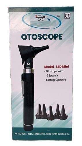 sainio Auriscope with Battery Handle Portable, Otoscope LED - White Light Pocket Scope