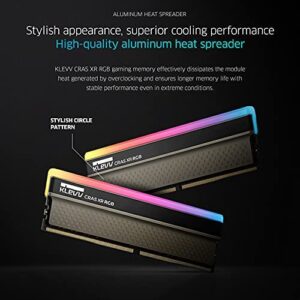 KLEVV CRAS XR RGB DDR4 16GB (2x8GB) 4000MHz CL19 1.4V Gaming Desktop Ram Memory SK Hynix Chip XMP 2.0 Ready (KD48GU880-40B190Z)