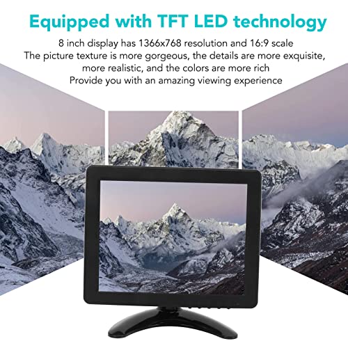 8 Inch TFT LED Monitor, Detailed Pictures of 8 Inch Laptop Portable Monitor Remote Control (US Plug)