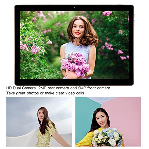 CUIFATI 10 Inch IPS HD Tablet, 4GB 64GB 10 Tablet, Learning Tablet with Dual SIM/Dual Speaker, MTK6592 Octa Core CPU for Entertainment (US Plug)