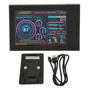 PC Sensor Panel Display, Multi System Support Custom Layout Computer Temp Monitor 3.5in IPS Screen for Office