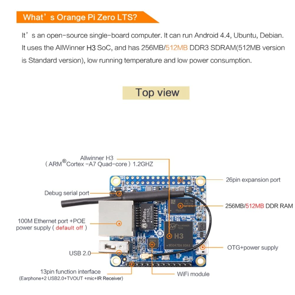 ignoramus for Orange 512MB H3 -Core Development Board,-Source Single Board Computer, Run Android 4.4,